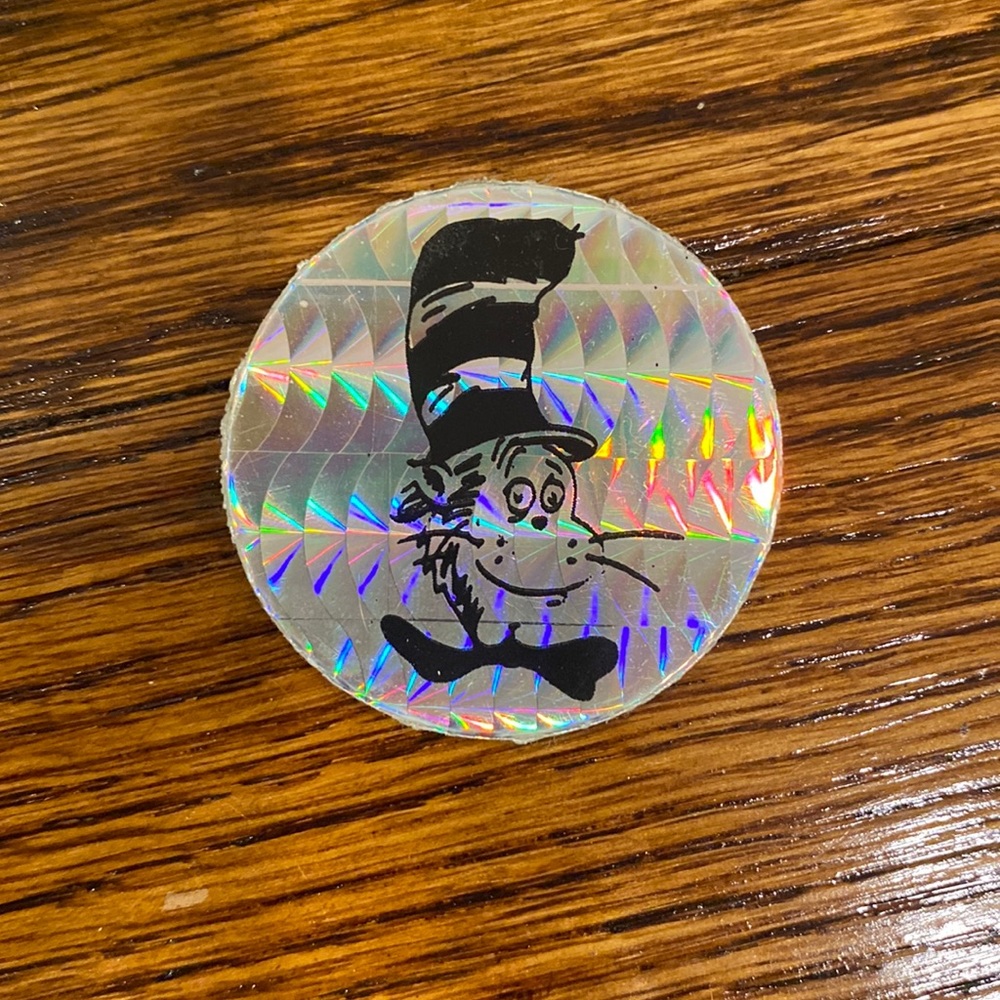 Vintage Dr. Seuss The Cat in the Hat pog         milk cap caps kids toy toys